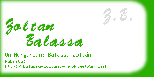 zoltan balassa business card